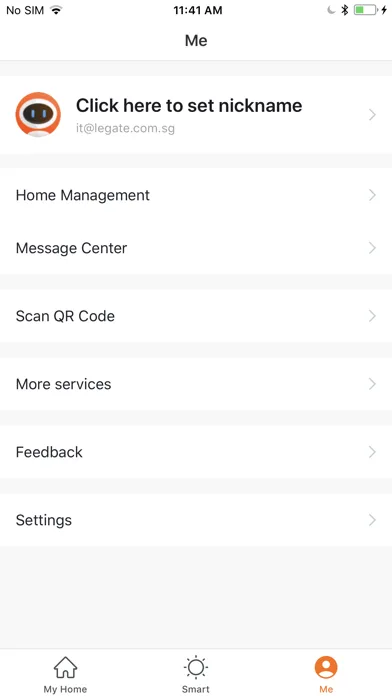 Captures d'écran de Legate Smart Home